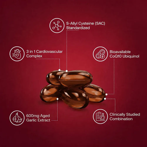 NOLAR Heart & Circulation Support | Aged Garlic + CoQ10