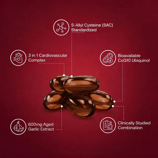 NOLAR Heart & Circulation Support | Aged Garlic + CoQ10